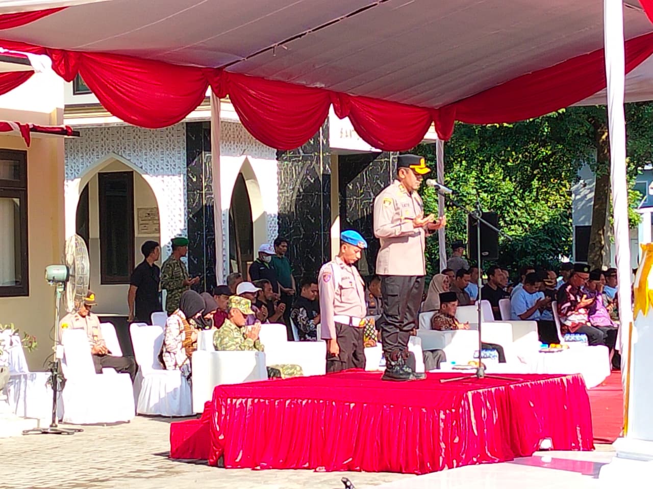 Kapolres Kediri Pimpin Apel Sabuk Kamtibmas di Polsek Plemahan