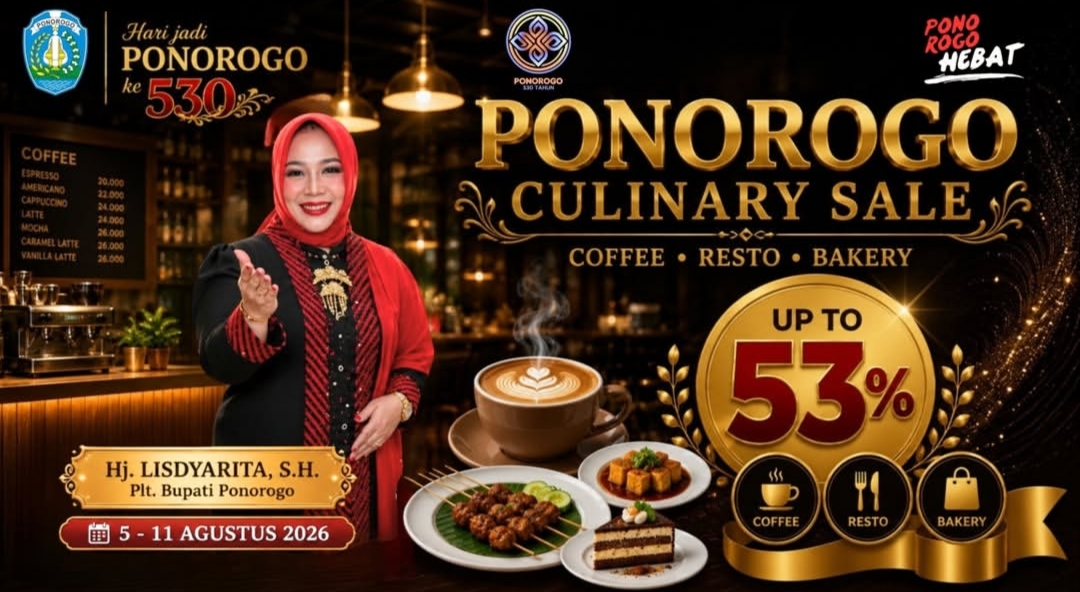 Semarak Hari Jadi ke-530 Ponorogo, Diskon Kuliner hingga 53 Persen Siap Memanjakan Warga