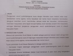 Pemkab Kediri Terbitkan SE Penggunaan Sound System untuk Kegiatan Agustusan, Ini Aturannya