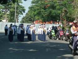 Sebanyak 2.900 Pelajar SLTP se-Kabupaten Kediri Ikuti Lomba Baris Berbaris HUT ke-81 RI