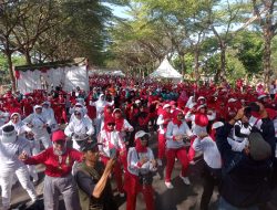 Puncak Festival Lansia Kabupaten Kediri 2026, Seribu Lansia Antusias Ikuti Senam di RTH SLG