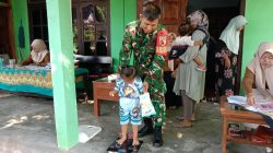 Cegah Stunting, Babinsa Kebonagung Dampingi Pelaksanaan Posyandu Integrasi