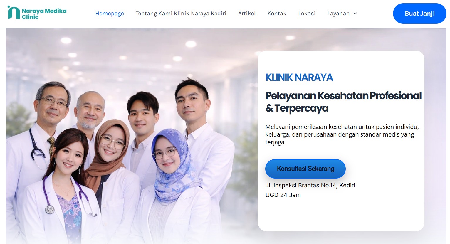 Website Klinik Naraya Medika