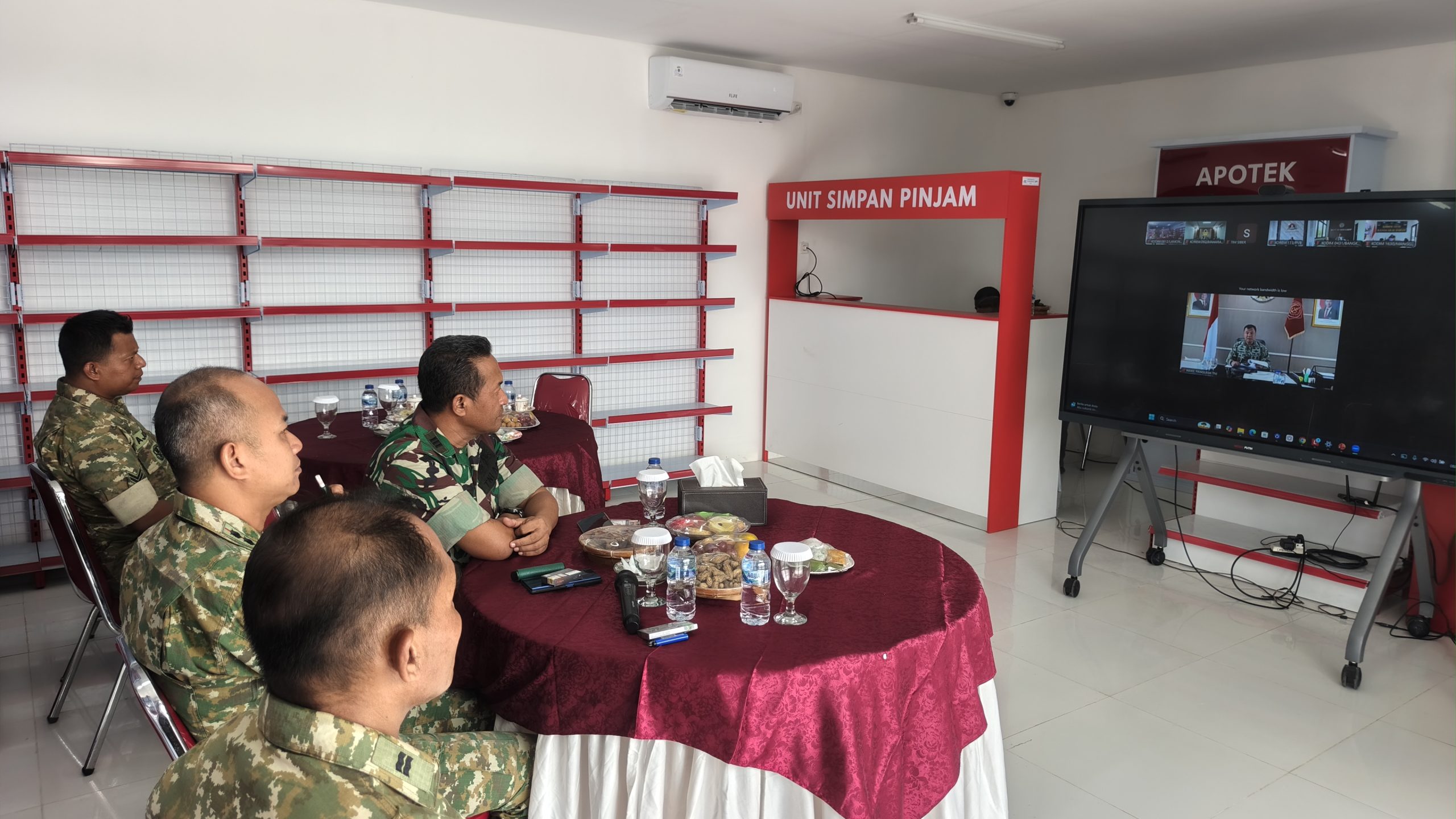 Dandim 0812 Lamongan Ikuti Vicon Wakil Panglima TNI, Siap Kawal Pengembangan KDKMP