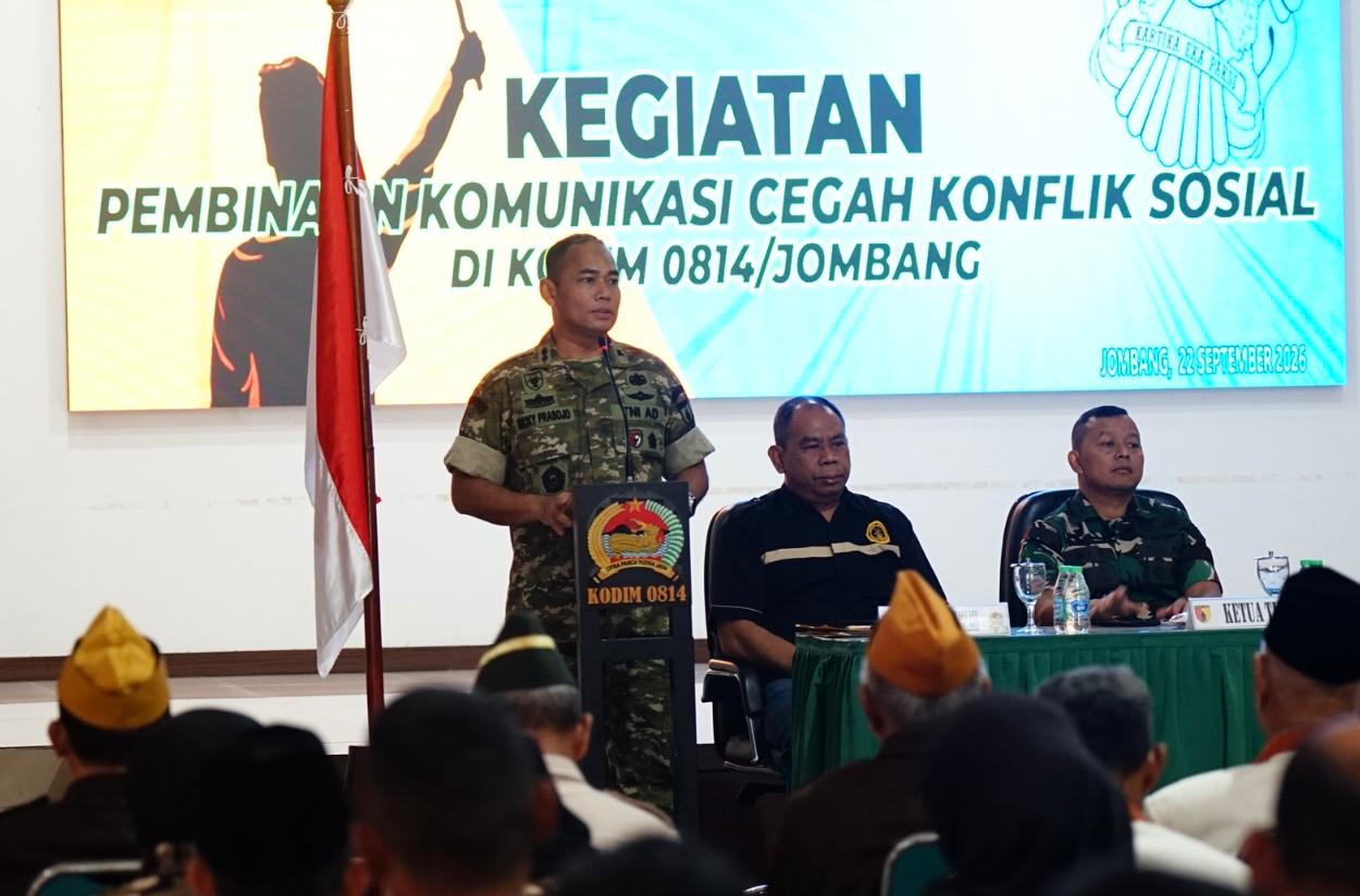 Cegah Konflik Sosial, Kodim Jombang Beri Pembekalan Deteksi Dini kepada 100 Peserta