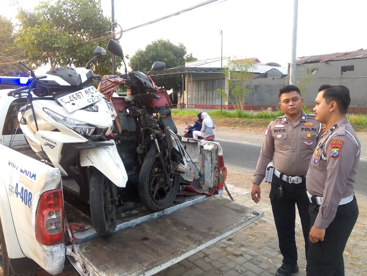 Dua Vario Bertabrakan di Jalan Raya Kwaron Diwek, Satu Pengendara Tewas