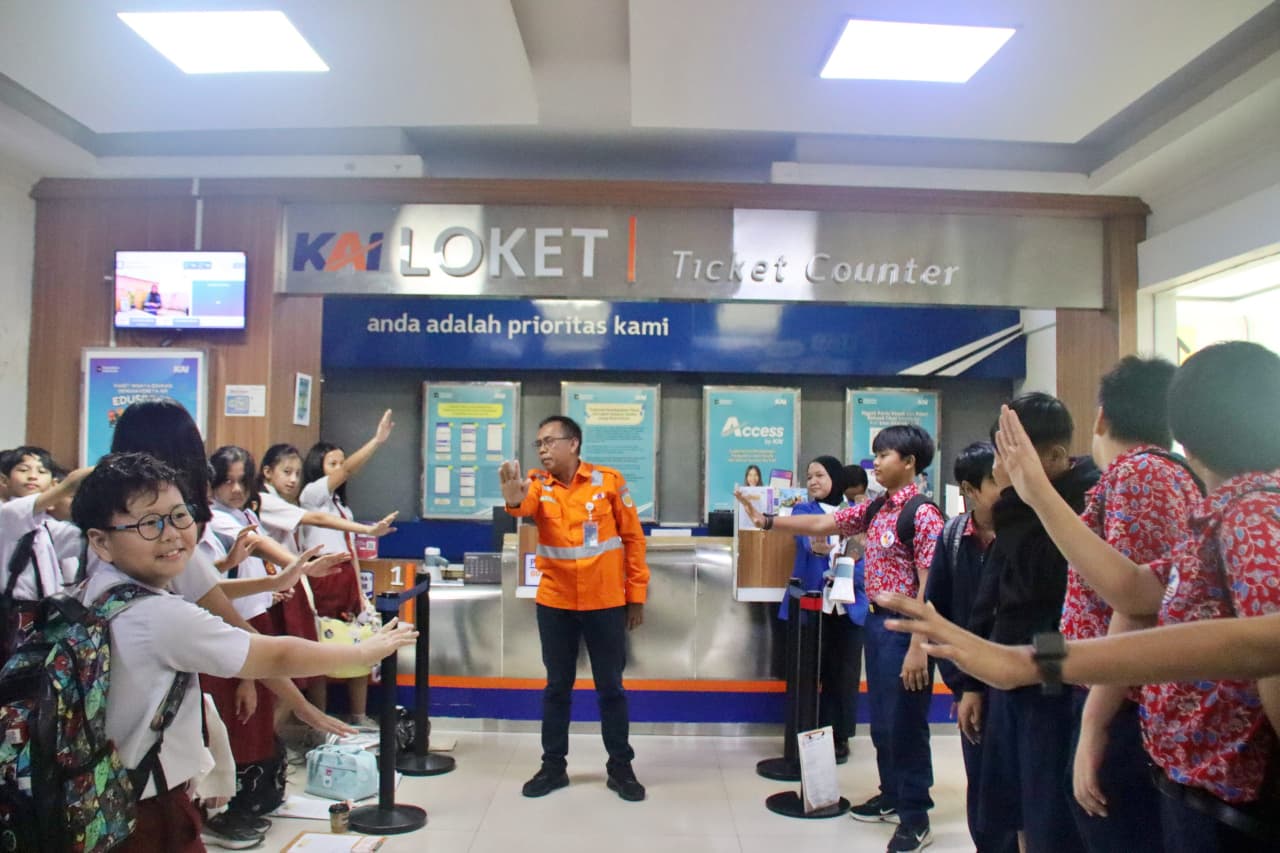 KAI Daop 7 Madiun Kembali Gelar Eduspoor, Kenalkan Keselamatan Kereta Api Sejak Dini