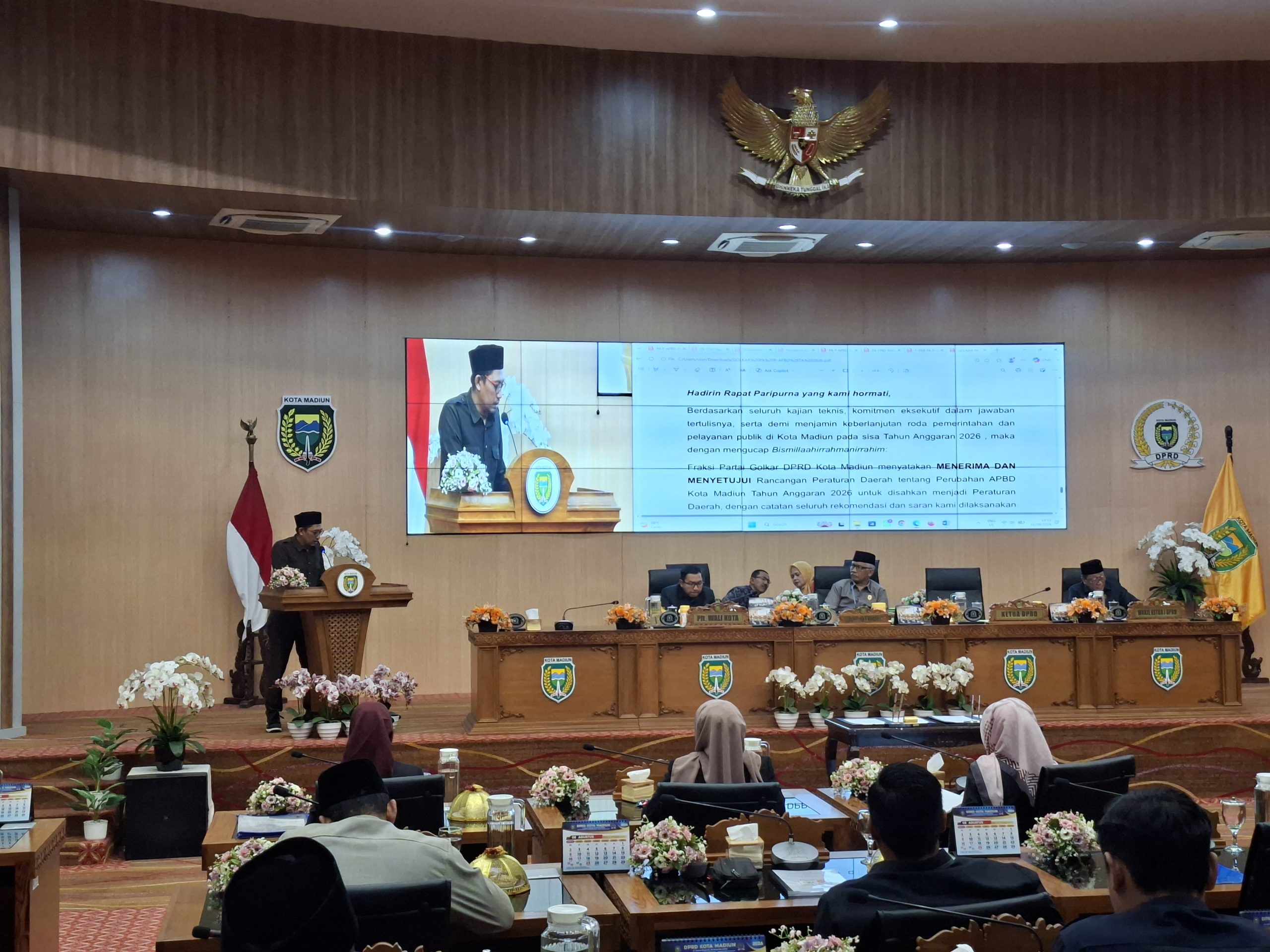 Delapan Fraksi DPRD Kota Madiun Setujui P-APBD 2026, Lonjakan BTT Rp13,52 Miliar Jadi Sorotan