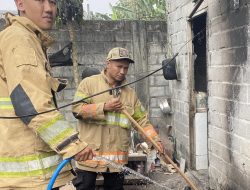 Ditinggal Pergi Saat Memasak, Rumah Warga Puncu Kediri Terbakar