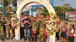 Dandim Kediri Resmikan Arena Voli PBV Sporta Muda Tales, Dorong Generasi Muda Aktif Berkegiatan Positif