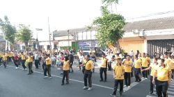 HUT Lalu Lintas ke-71 Polres Kediri Digelar Meriah, Ada Baksos untuk Komunitas Ojol