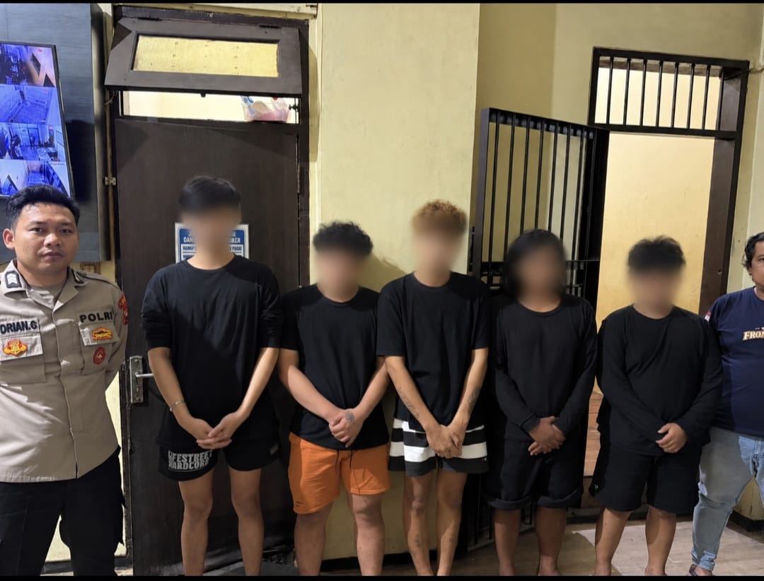 Satresnarkoba Polres Nganjuk Amankan Enam Terduga Pengedar Okerbaya dan Sabu