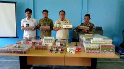 Dua Hari Razia, Satpol PP Kabupaten Kediri Sita 32.260 Batang Rokok Ilegal