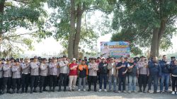 Tak Cuma Riding, Sambung Guyub Polres Kediri dan Awak Media Bawa Pesan Kesiapsiagaan Bencana