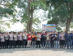 Tak Cuma Riding, Sambung Guyub Polres Kediri dan Awak Media Bawa Pesan Kesiapsiagaan Bencana