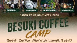 Komunitas Pemuda Besuki Jugo Mojo Gelar Besuki Caffe Camp di Kawasan Air Terjun Dolo
