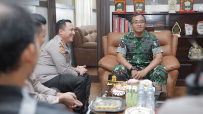 Kapolres Blitar Silaturahmi ke Kodim 0808, Perkuat Sinergi TNI-Polri Jaga Kamtibmas
