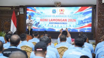 Munif Syarif Terpilih Jadi Ketua KONI Lamongan 2026–2030, Fokus Persiapan Porprov Jatim 2027