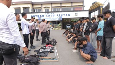 Diduga Hendak Tawuran, 26 Pemuda Diamankan Polsek Karanggeneng Lamongan