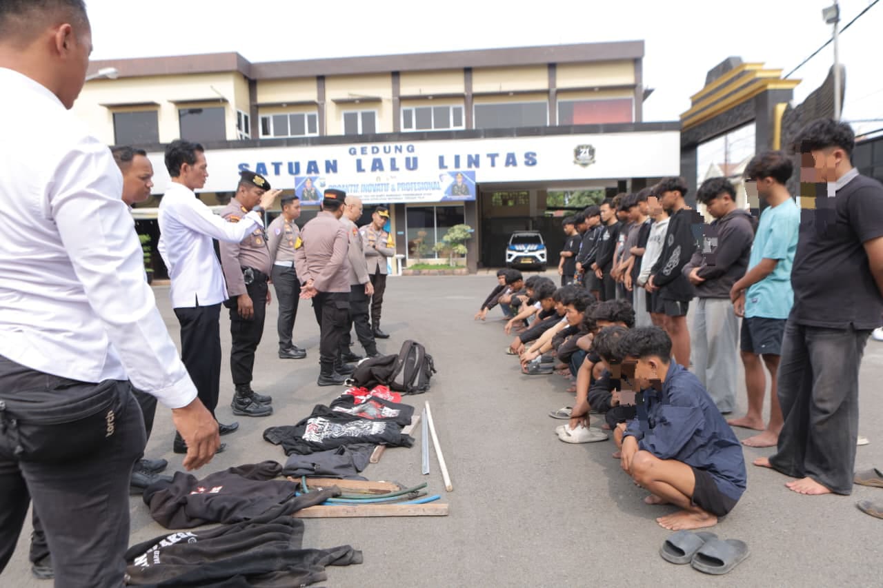 Diduga Hendak Tawuran, 26 Pemuda Diamankan Polsek Karanggeneng Lamongan