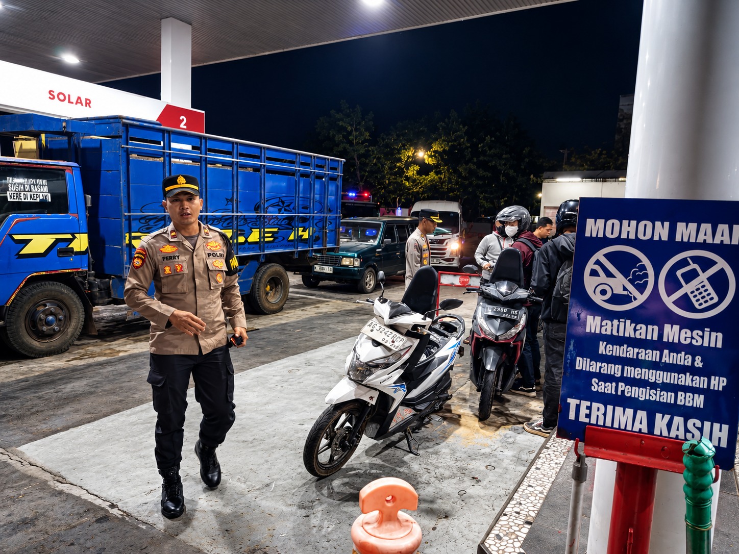 Polres Malang Pantau Sejumlah SPBU, Pastikan Stok BBM Aman dan Cegah Panic Buying