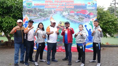 Kota Batu Berangkatkan Kontingen POPDA dan PEPARPEDA Jatim 2026, Atlet Diminta Junjung Sportivitas