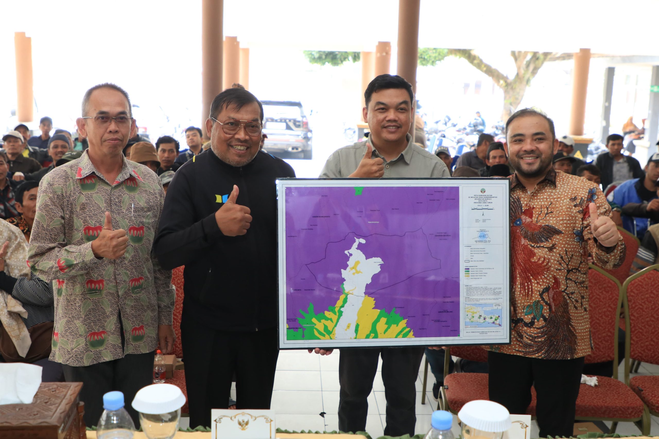 Desa Sumberbrantas dan Tulungrejo Terima Peta Kawasan Hutan, Pemkot Batu Dorong Kepastian Batas