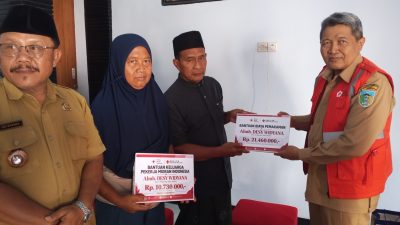 PMI Kabupaten Kediri Salurkan Bantuan Palang Merah Hongkong untuk Keluarga Korban Kebakaran