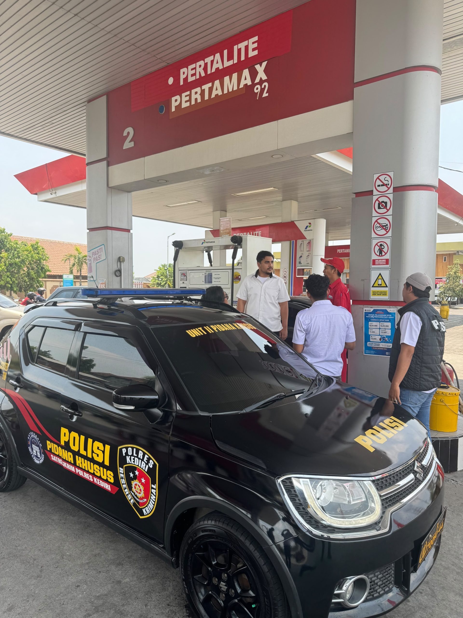 Antisipasi Antrean Panjang dan Kelangkaan BBM, Polres Kediri Pantau Sejumlah SPBU