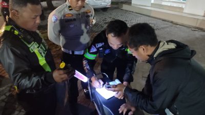 Razia Patuh Semeru 2026 di Kawasan SLG, Satlantas Polres Kediri Amankan 19 Motor Berknalpot Bronx