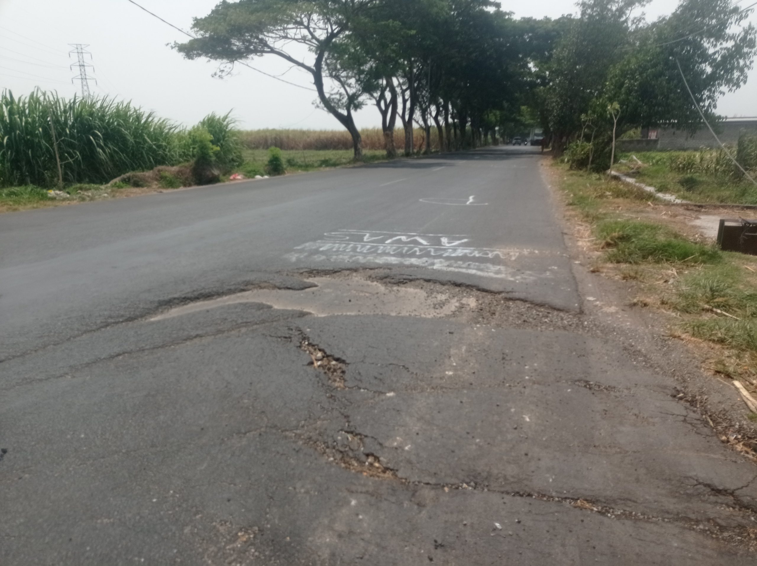 Baru Sebulan Diperbaiki, Jalan Raya Bulupasar Pagu Kediri Kembali Rusak dan Mletrek