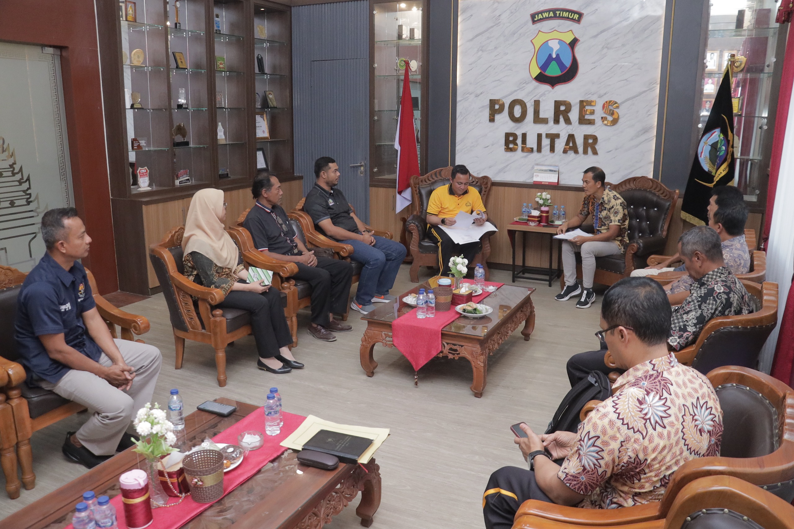 Dukung Pembinaan Atlet, Kapolres Blitar Konsolidasi Pengurus PBVSI