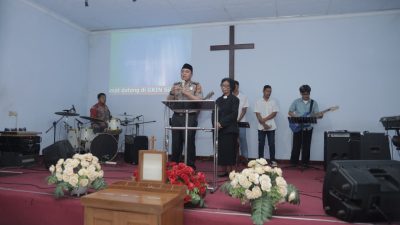 Minggu Kasih di Gereja GKIN Siloam, Kapolres Blitar Ajak Jemaat Jaga Kamtibmas