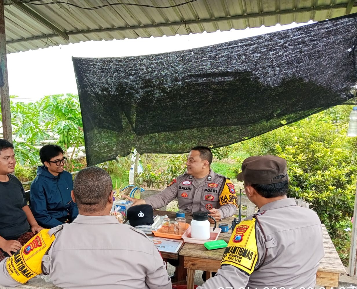 Gelar Kopling, Polsek Talun Ajak Warga Tingkatkan Kewaspadaan dan Jaga Kamtibmas